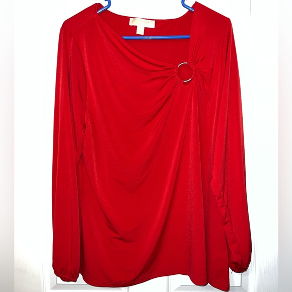MICHAEL Michael Kors Tops - Michael Kors red long sleeve top size 1X